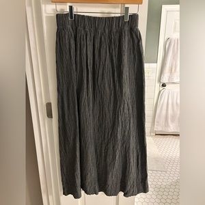 Elizabeth Suzann Bel Skirt Charcoal Linen Gauze M